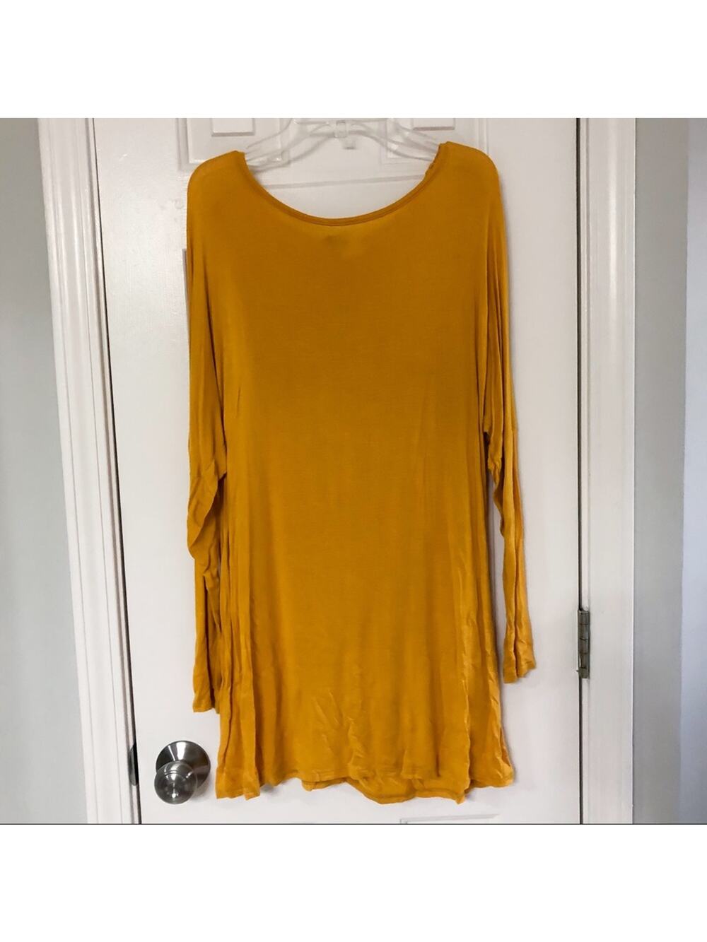 BRENDA’S • Long Sleeve Basic Golden Yellow Dress